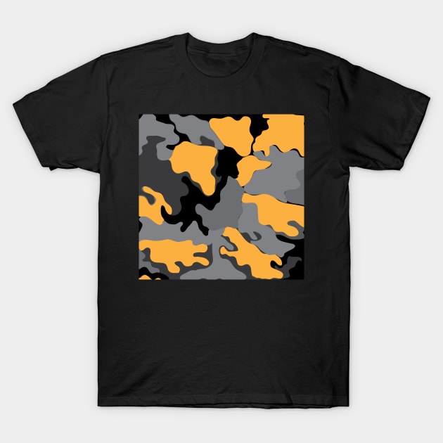 Grey, yellow and black urban camo T-Shirt by Samuelproductions19